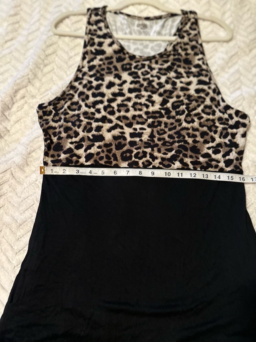 Tickled Teal Black Maxi Dress with Leopard Print Bust